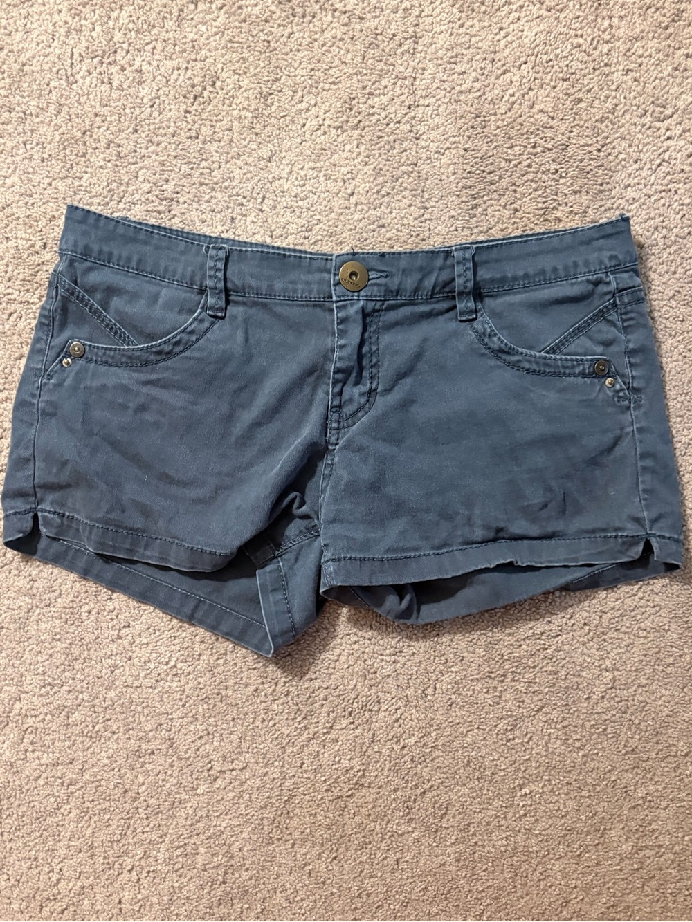 UNIONBAY Navy Blue Cotton Casual Jean Shorts